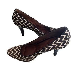 Sofft Moselle Chevron Calf-Hair Heels Size 10